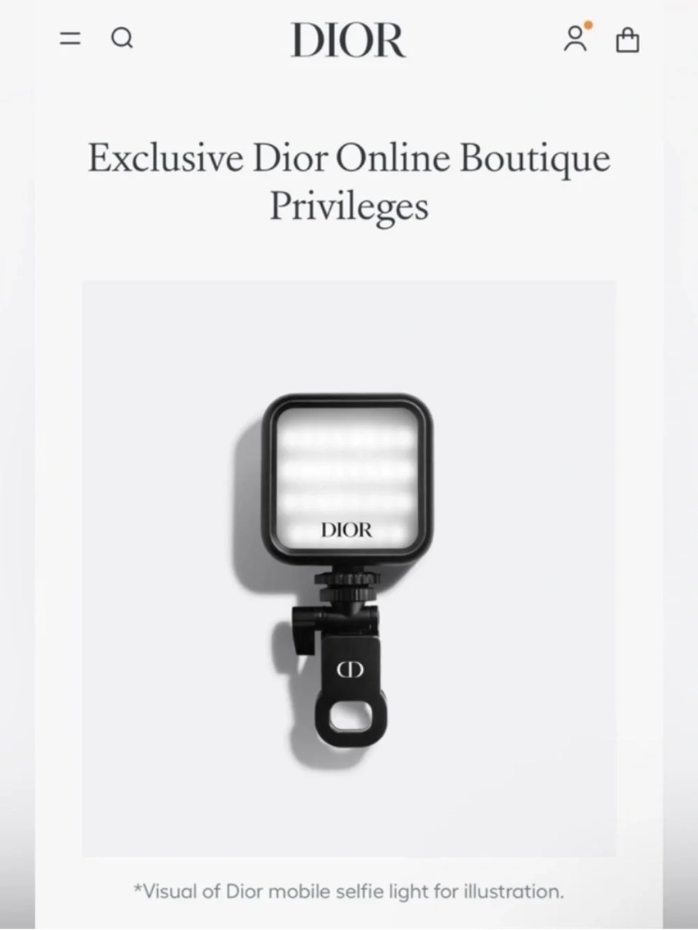 Dior Beauty Selfie Light Phone Accessory (For Photos Videos Lives etc)